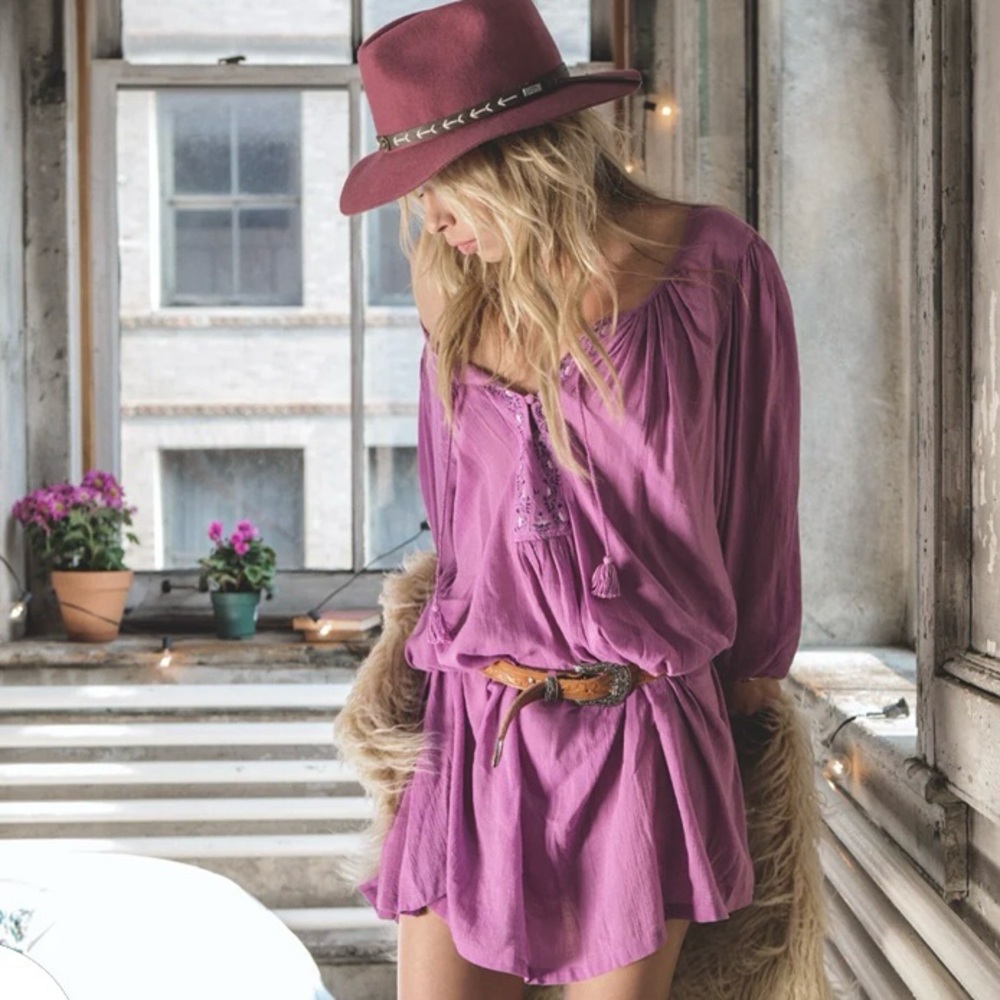 ✨ SPELL Wild Orchid Smock Dress in Mauve M  ✨